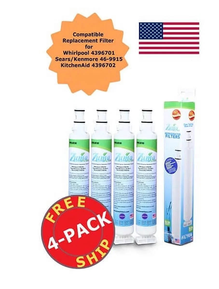 ZUMA Brand , liquid and Ice Filter , Model # OPFW3-RF300 , suitable with Whirlpool® RWF1021 - 4 Pack - Made in U.S.A.