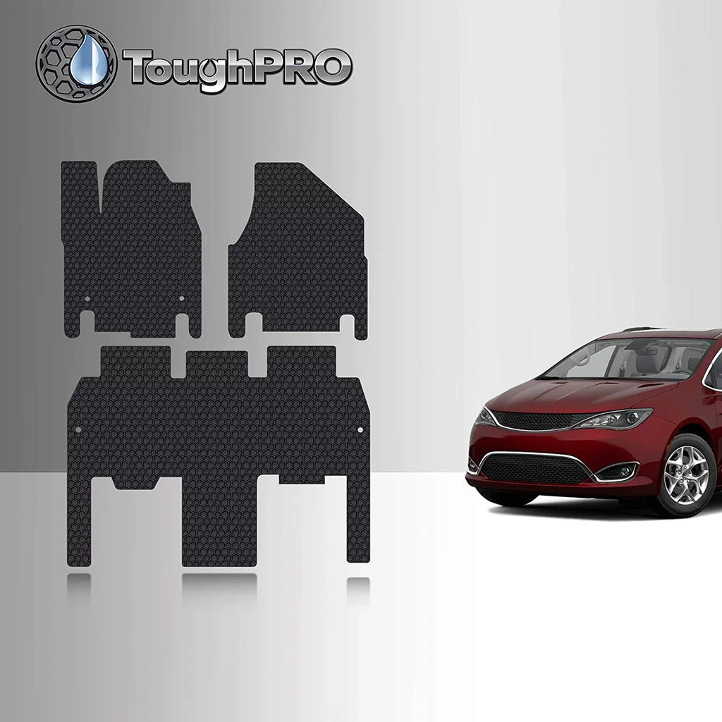 TOUGHPRO Floor Mat Accessories Set (Front Row + 2nd Row) appropriate with Chrysler Pacifica Hybrid - All atmospheric conditions - Heavy Duty - 2021