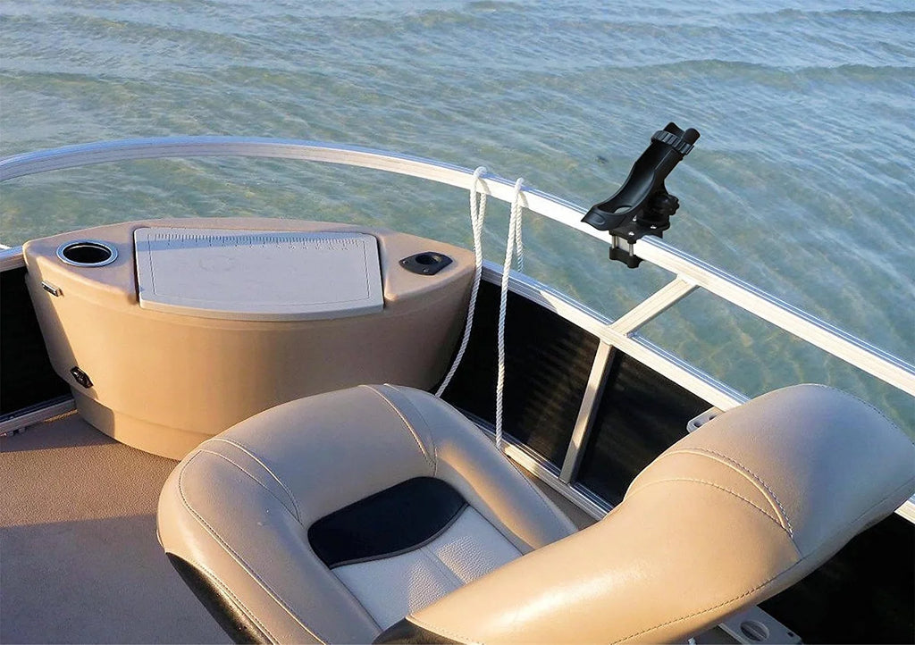 BroCraft Pontoon craft Rod Holder / Power Lock Adjustable Rod Holder With Square/Rail Mount