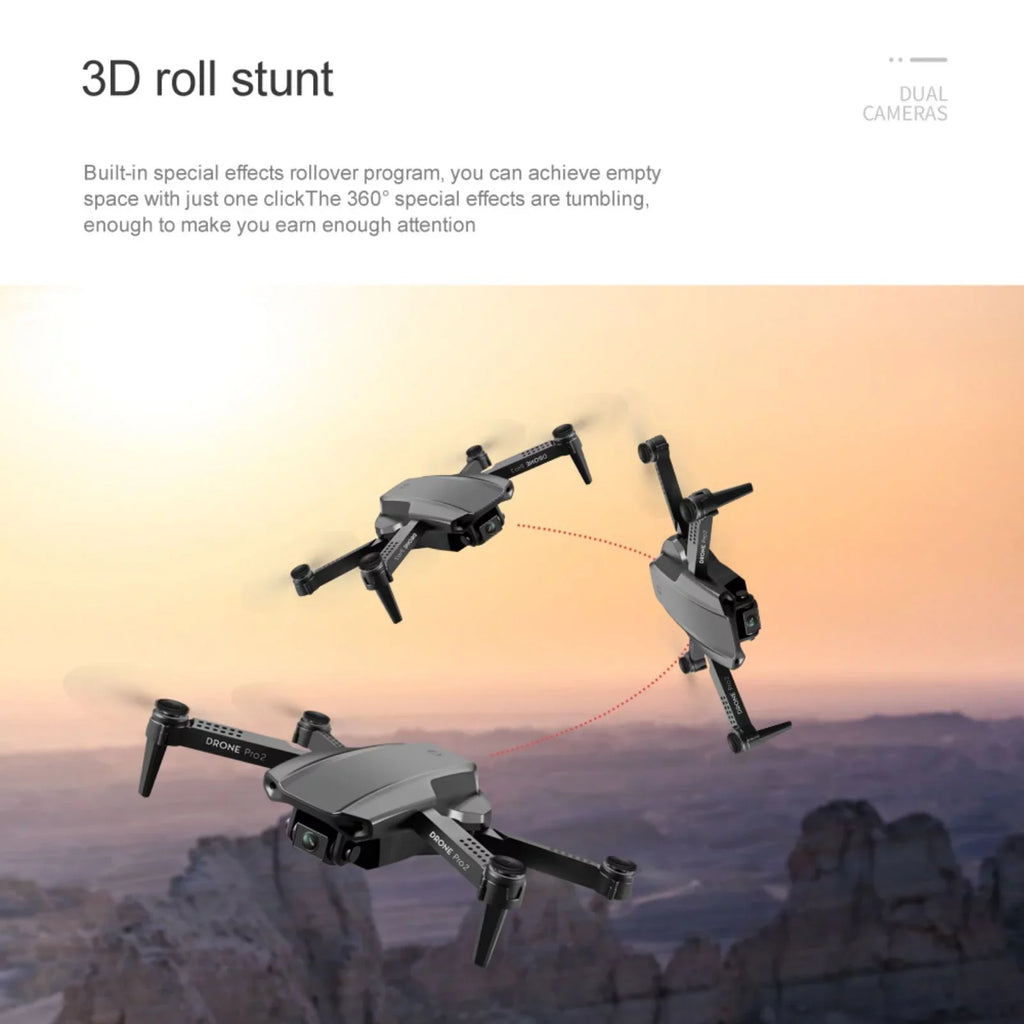 Dqacd 2021 New E99 PRO RC Drone 4K HD Dual Camera GPS WiFi FPV Foldable Drone