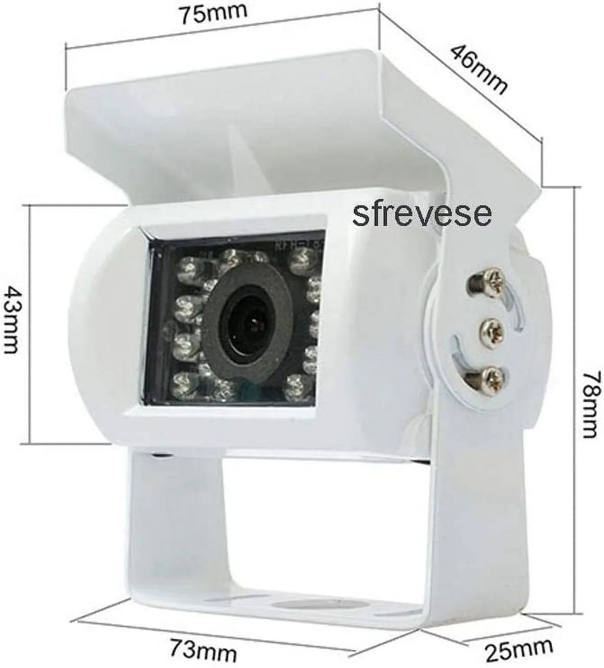 4Pin Car Vehicle Backup Rear View Reversing Parking Night Vision Camera for Truck Lorry Pickup Bus Vehicle Motorhome
