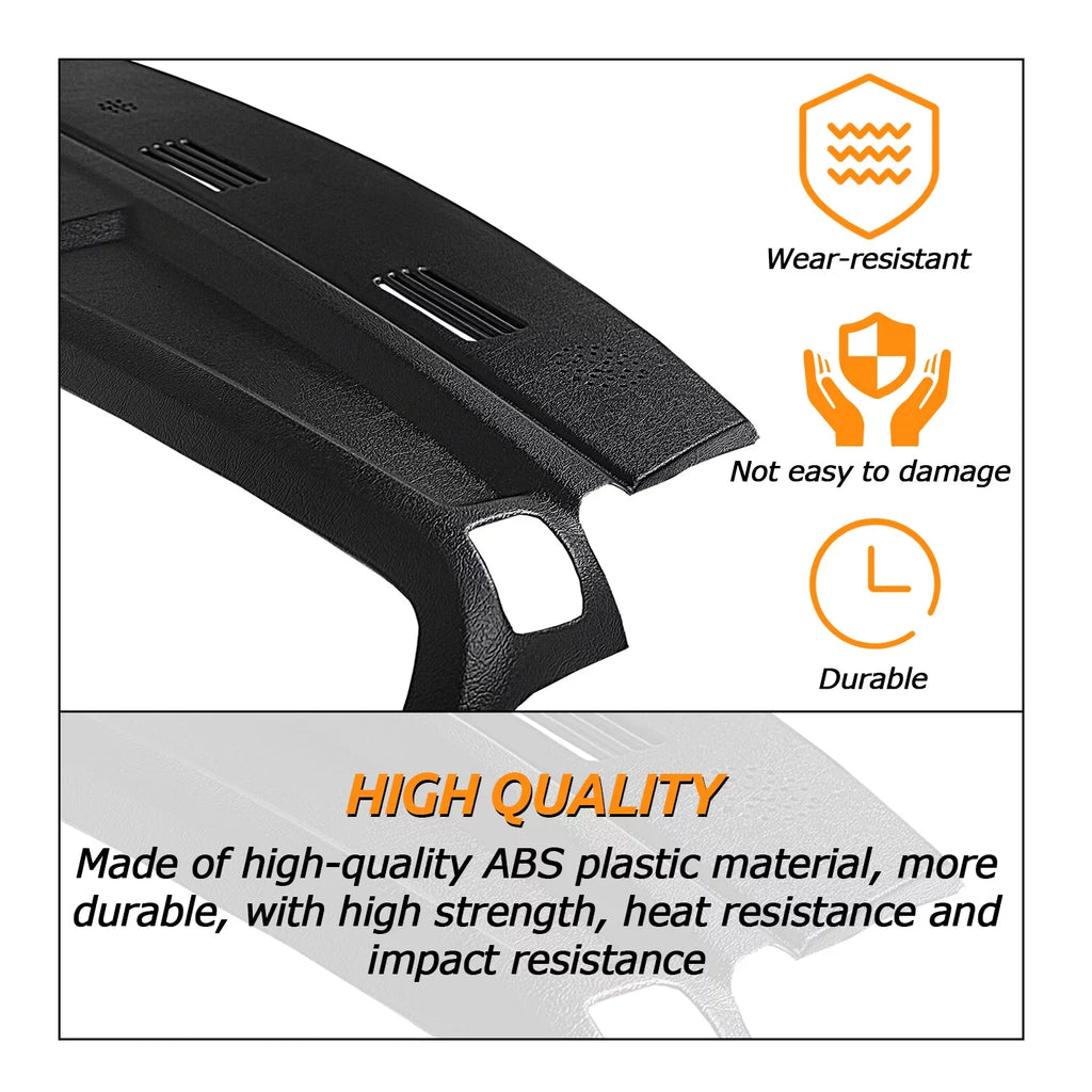 Kojem Dashboard protector for 2002 2003 2004 2005 Dodge Ram 1500 2500 3500 Molded Dash Pad Board shield Skin Cap Protector Overlay Black