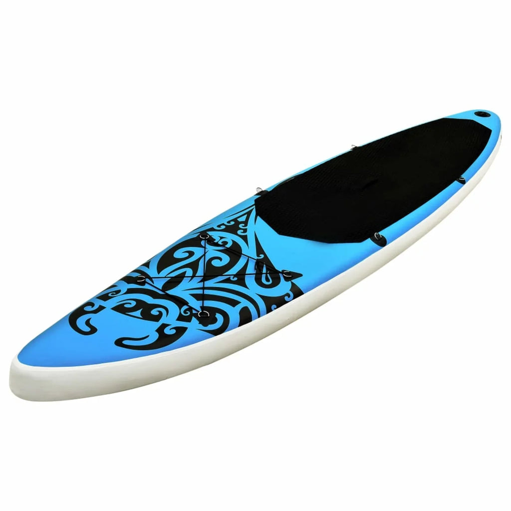 Inflatable Paddleboard Set 144.1"x29.9"x5.9" Blue