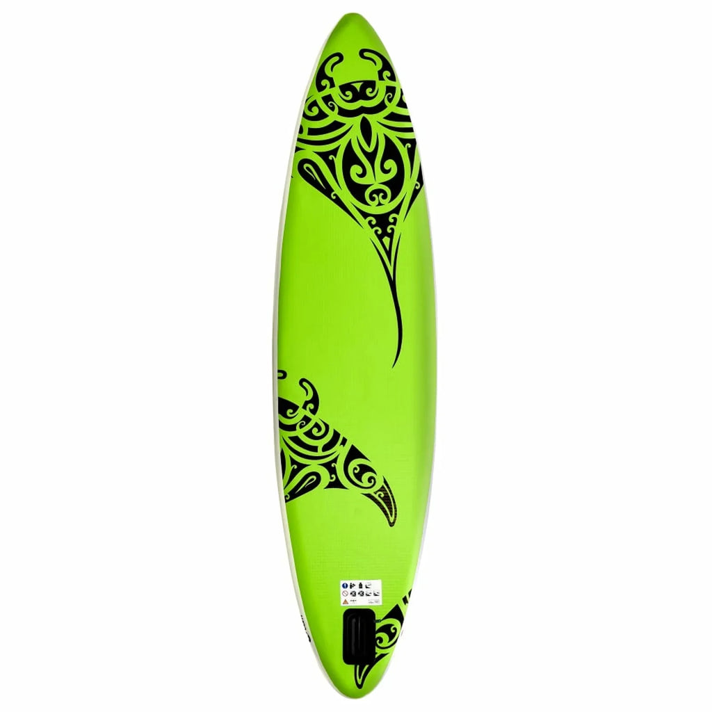 Dcenta Inflatable Paddleboard Set Beach Surfing Board with Oar, Fin, Hand Pump,  Kit and Carrying Bag Surfboard for Adults 120.1 x 29.9 x 5.9 Inches (L x W x H)
