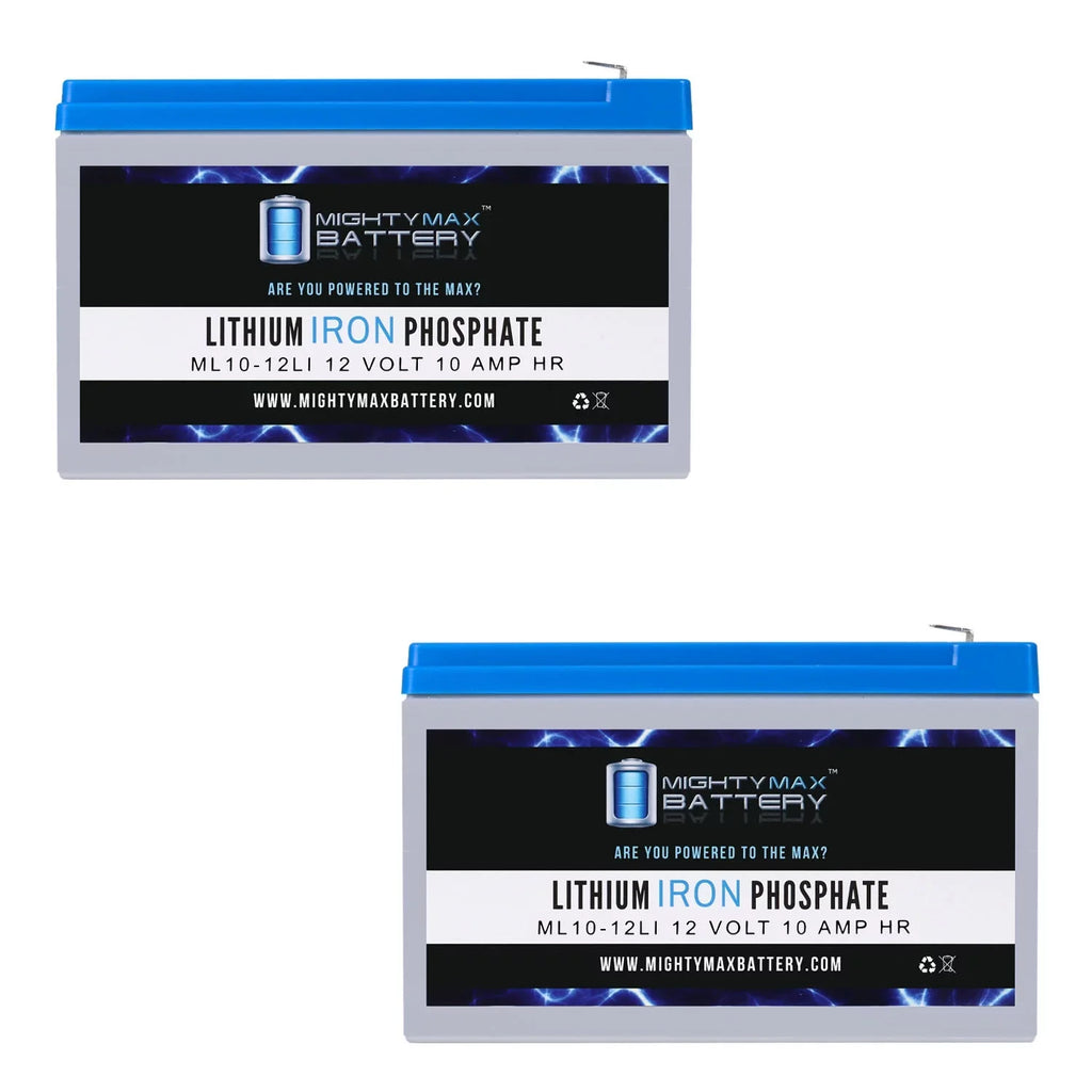12V 10AH Lithium Replacement Battery matching with Streamlight E-Flood Box HL - 2 Pack