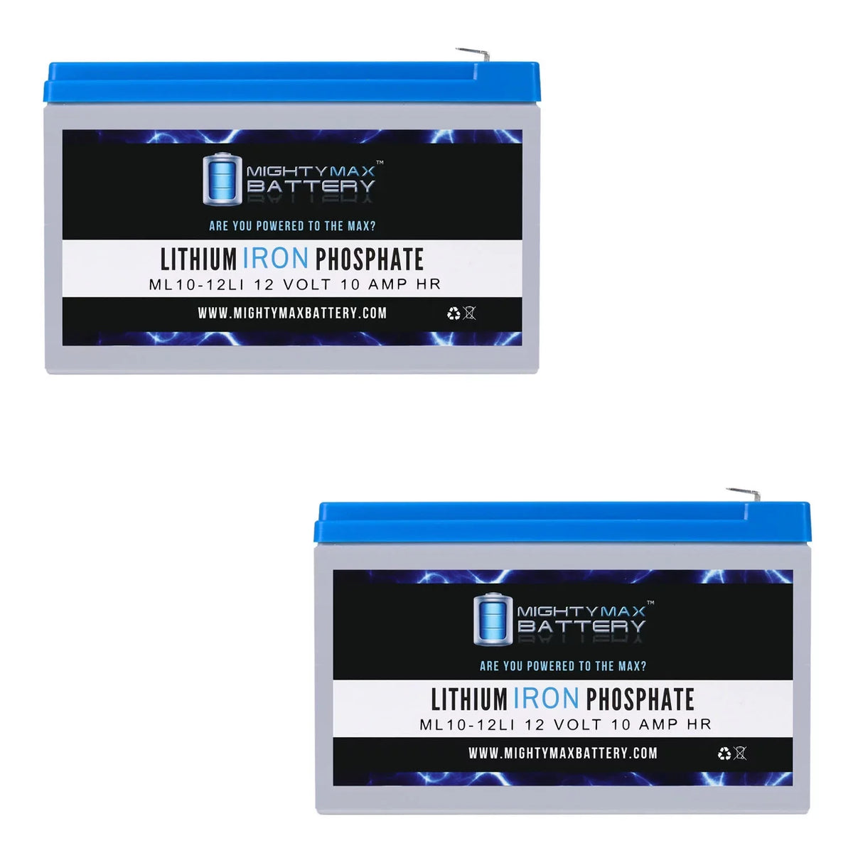 12V 10AH Lithium Replacement Battery matching with Streamlight E-Flood Box HL - 2 Pack