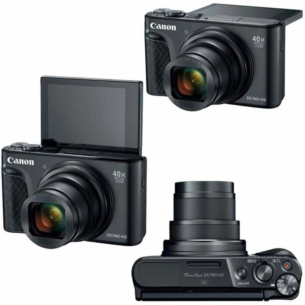 PowerShot SX740 HS 20.3MP Digital Camera Black with 64GB Memory card