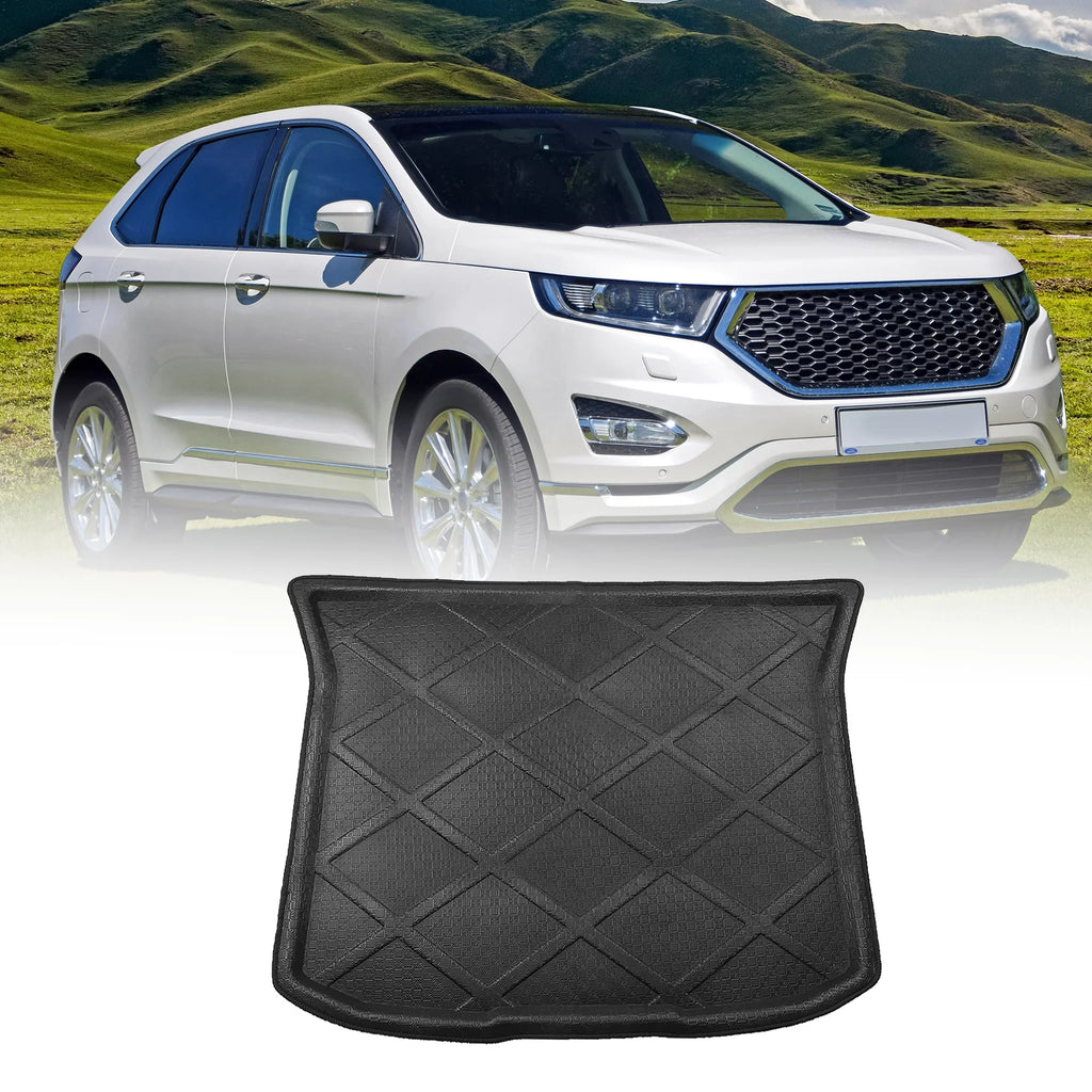 Unique Bargains Black Rear Trunk Tray Boot Liner Cargo Floor Mat Waterproof for  Edge 2007-2014