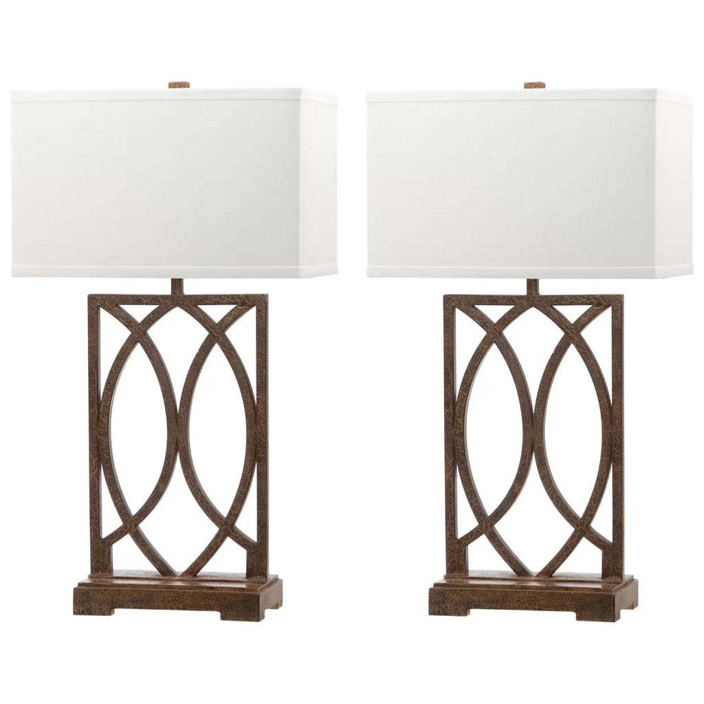 H Interlocking Arcs Table Lamp, Set of 2. Safavieh Jago 29.5 in