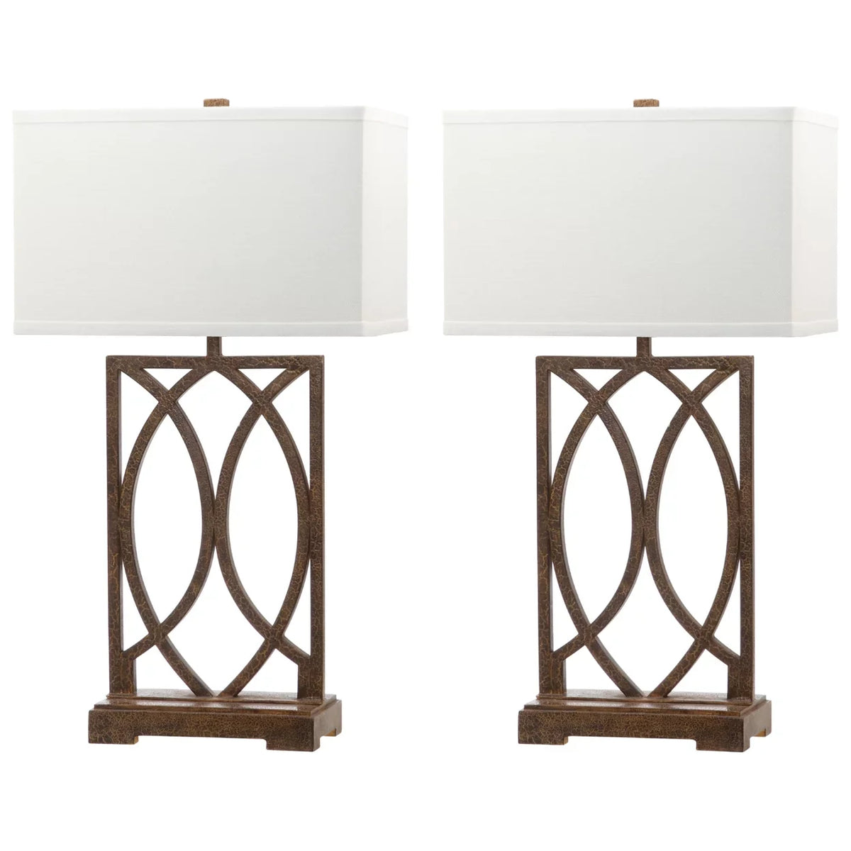 H Interlocking Arcs Table Lamp, Set of 2. Safavieh Jago 29.5 in