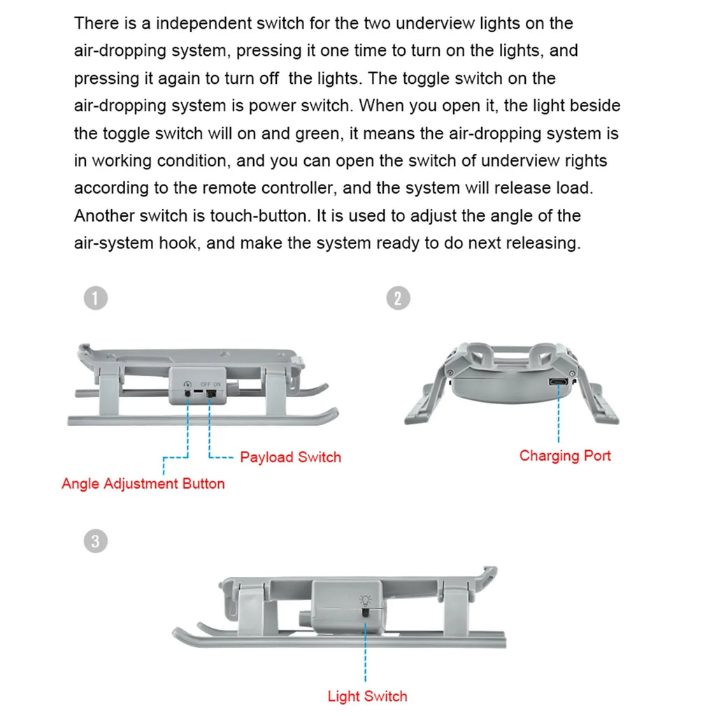 ammoon Transport Dispenser,2s/ Mavic Air Mavic Air 2 Bait Release And Drop Device Professional Release And Payload Rescue Proposal Drop Device appropriate With Air 2s/ Release Payload Rescue