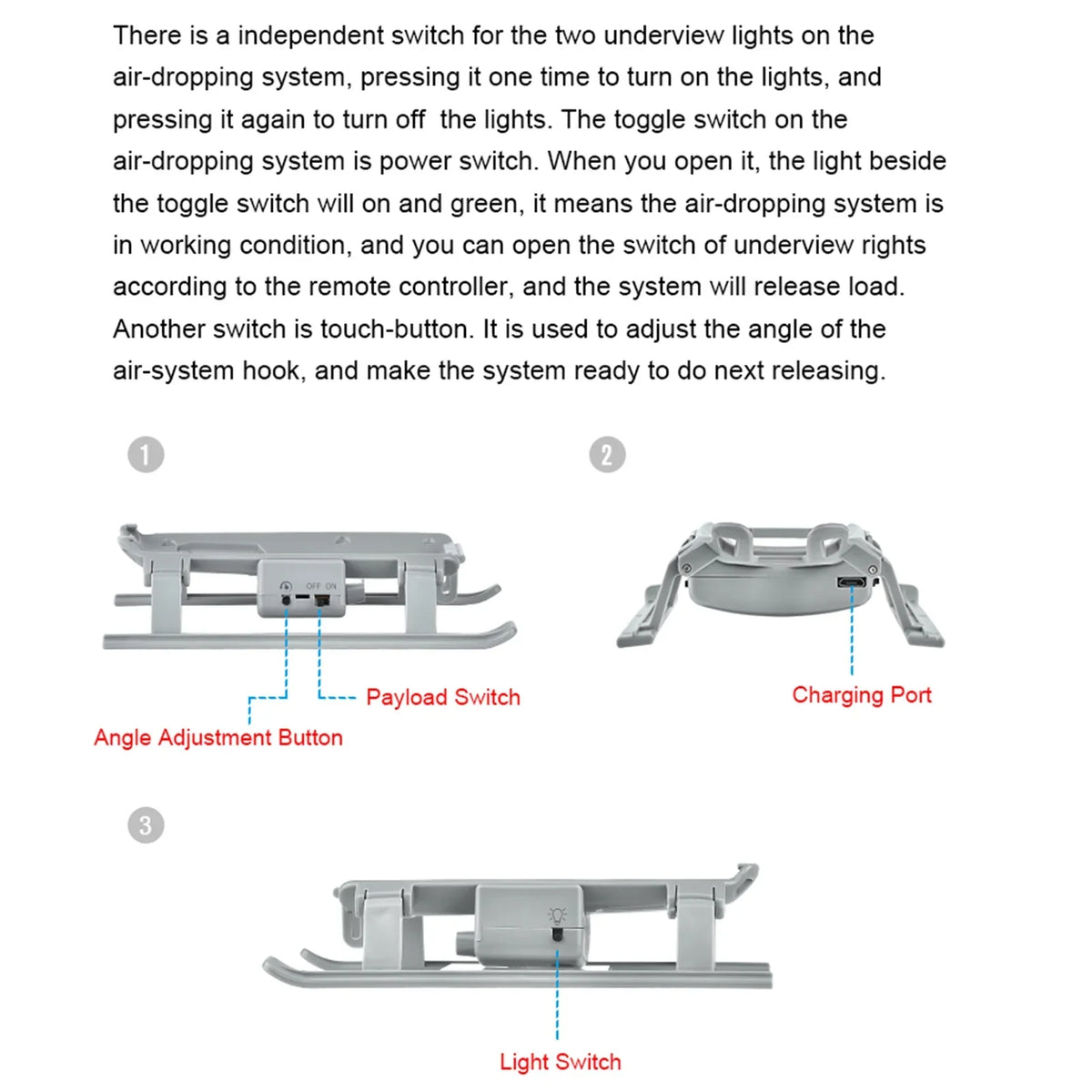 ammoon Transport Dispenser,2s/ Mavic Air Mavic Air 2 Bait Release And Drop Device Professional Release And Payload Rescue Proposal Drop Device appropriate With Air 2s/ Release Payload Rescue