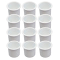 12 Cup Holder Plastic Pocket Recessed Drop In Insert Universal for ship RV Car Truck Sofa Game Table Marine Pontoon Motorhome Camper White