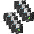 GREENCYCLE 8 Pack suitable for Brother TZe-S121 TZ-S121 TZ-121 TZe-121 Tape 9mm 0.35'' Laminated Black on Clear Extra Strength Label Tapes use in P-Touch PT-D210 D400 D600 Label Maker 26.2ft 8m