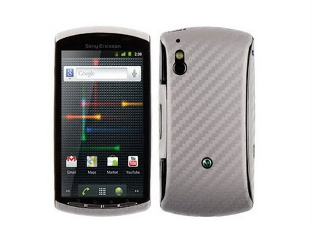 Skinomi Carbon Fiber Film Skin + Screen Protector wrap for Xperia Play