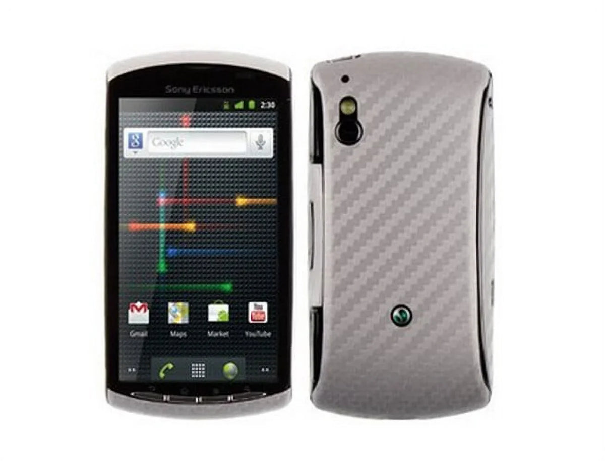 Skinomi Carbon Fiber Film Skin + Screen Protector wrap for Xperia Play