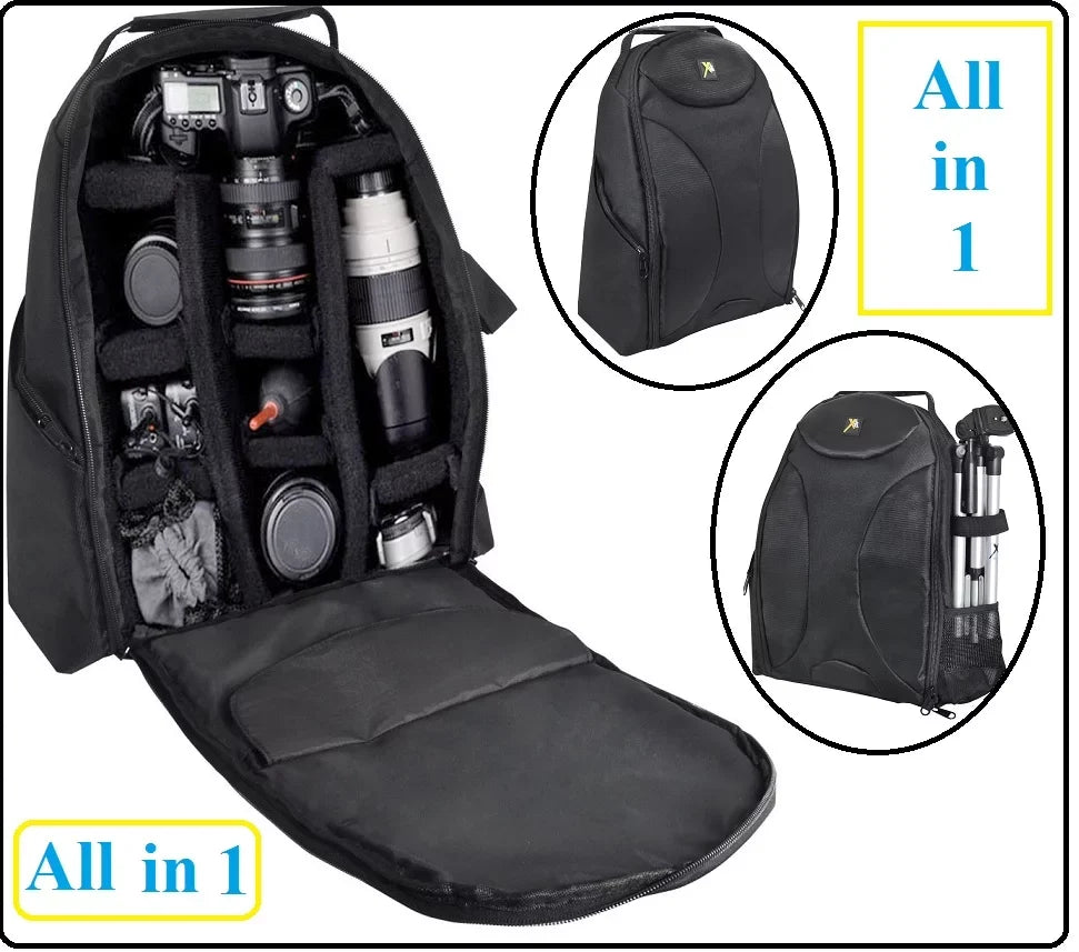 Pro Deluxe Backpack Case Bag for  D3400 D3300 D3200 D3100 D3000