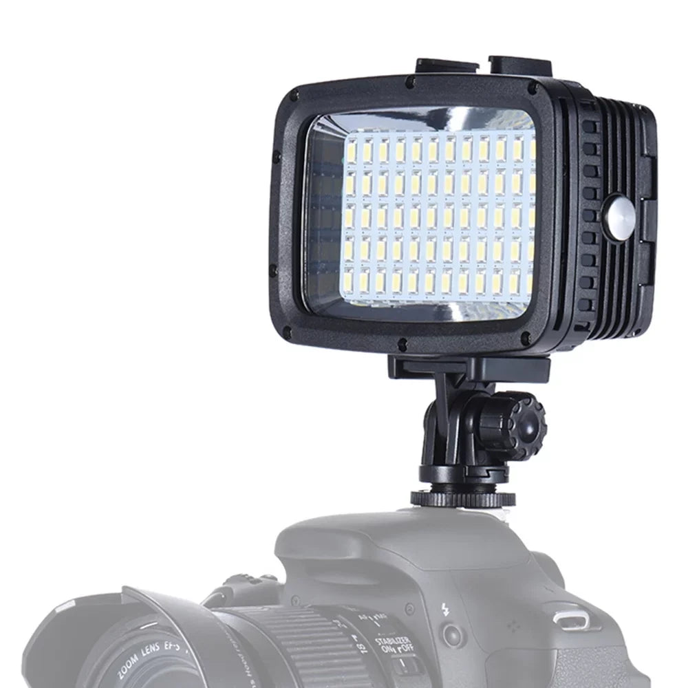 Andoer Ultra Bright 1800LM 3 Modes Waterproof Underwater 40m 5500K 60pcs  Diving Fill-in  Video Studio Photo  for GoPro Hero 10  Yi SJCAM Action Cam & for DSLR  w/ Hot Shoe Mount + 3 * Filte