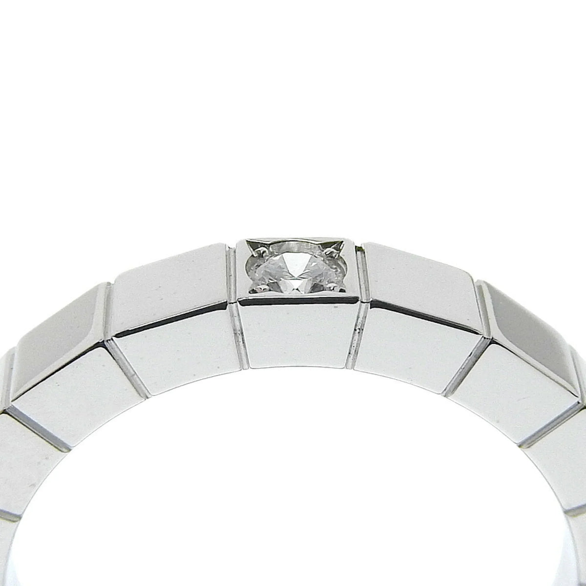 5.8g Women's I220823087 (Good). Pre-Owned Cartier CARTIER Lanieres Ring 1P Diamond K18 White Gold x Approx