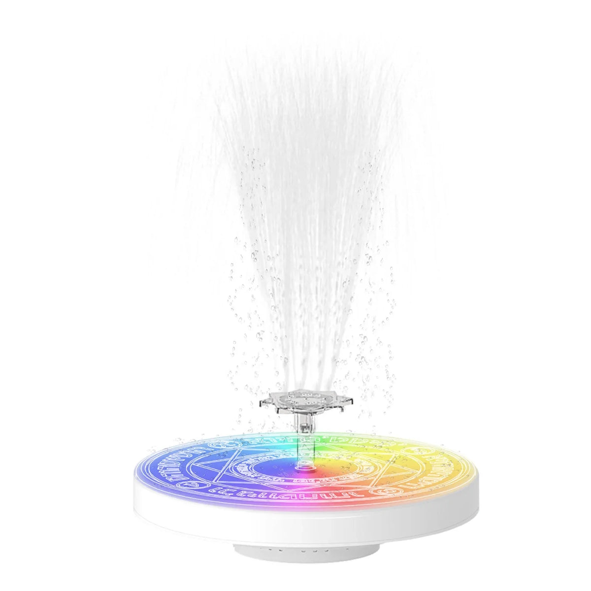 Walmeck Fountain Light, Solar Bath Pond Decoration with Remote Control LED, Outdoor Garden Decor