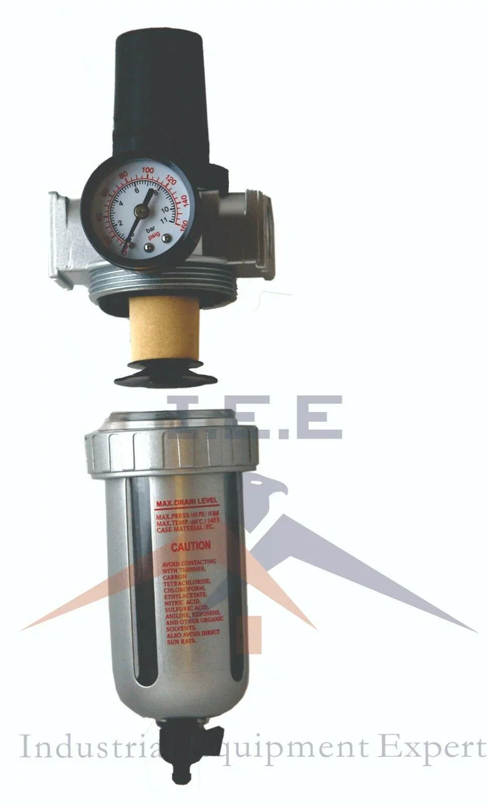 3/8" Pressure Regulator / Particulate Filter Moisture moisture Trap Compressed Air