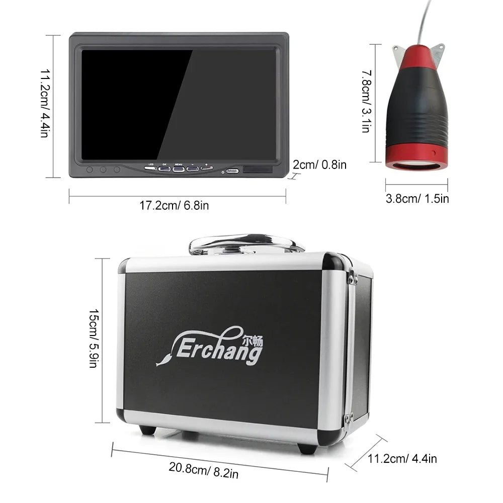 Erchang Undersea camera,Camera craft Lake Sea Inch Monitor vessel Fish 7 Inch Camera Portable Fish Portable Fish 7 Monitor ship Lake 7 Inch Monitor