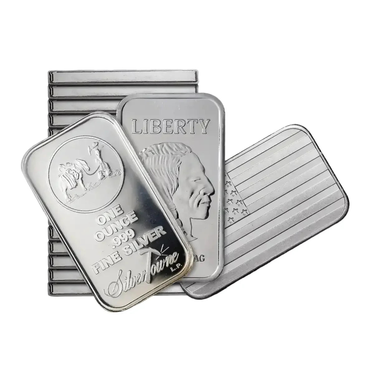 1 oz Silver Bar - Random Design - 20 Bars Total