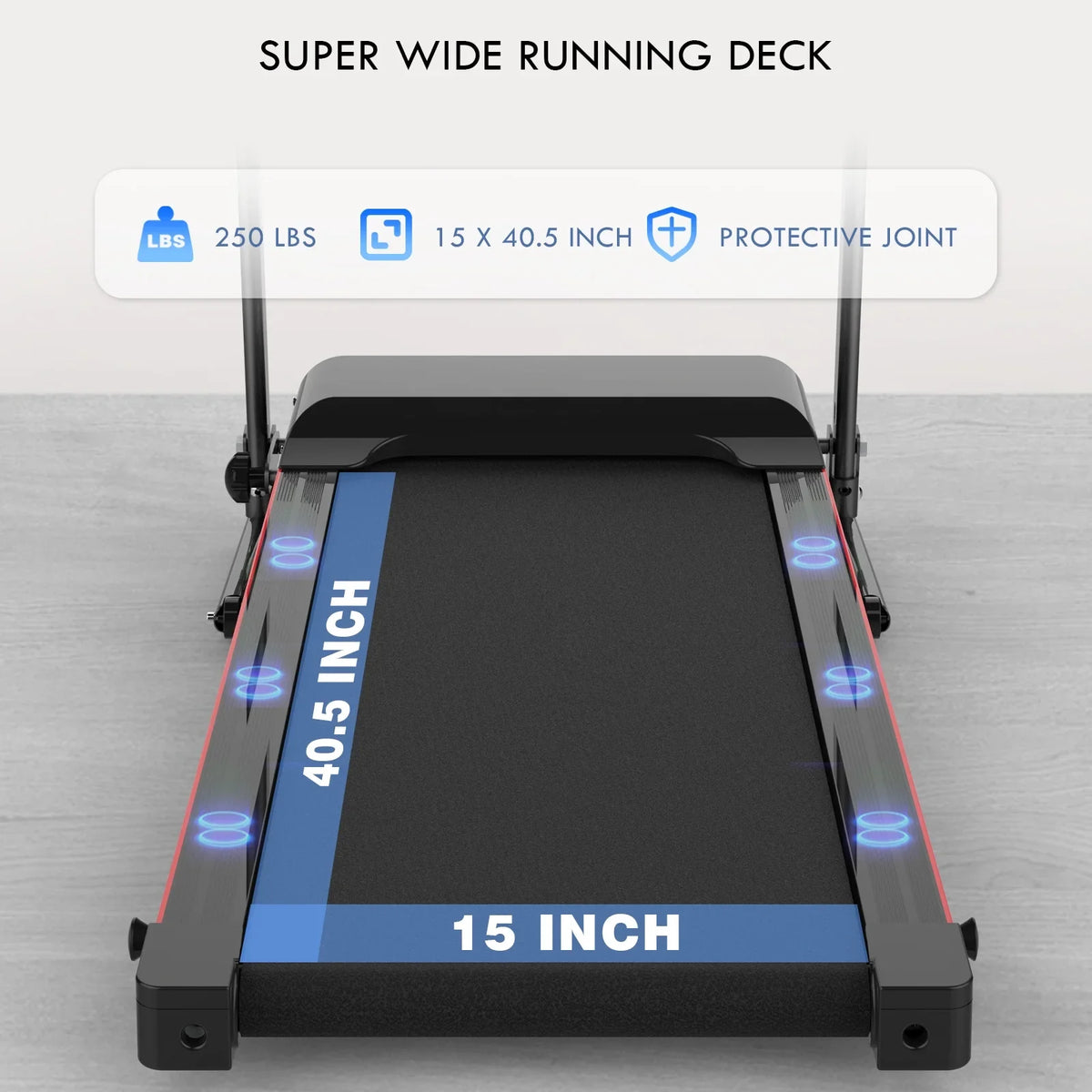 FLIMDER Walking Pad, Sturdy & Durable Under Desk Treadmill, Folding Treadmill with 300LBS Capacity, Beautifully Designed Installation-Free Treadmills for Home Bluetooth Speaker