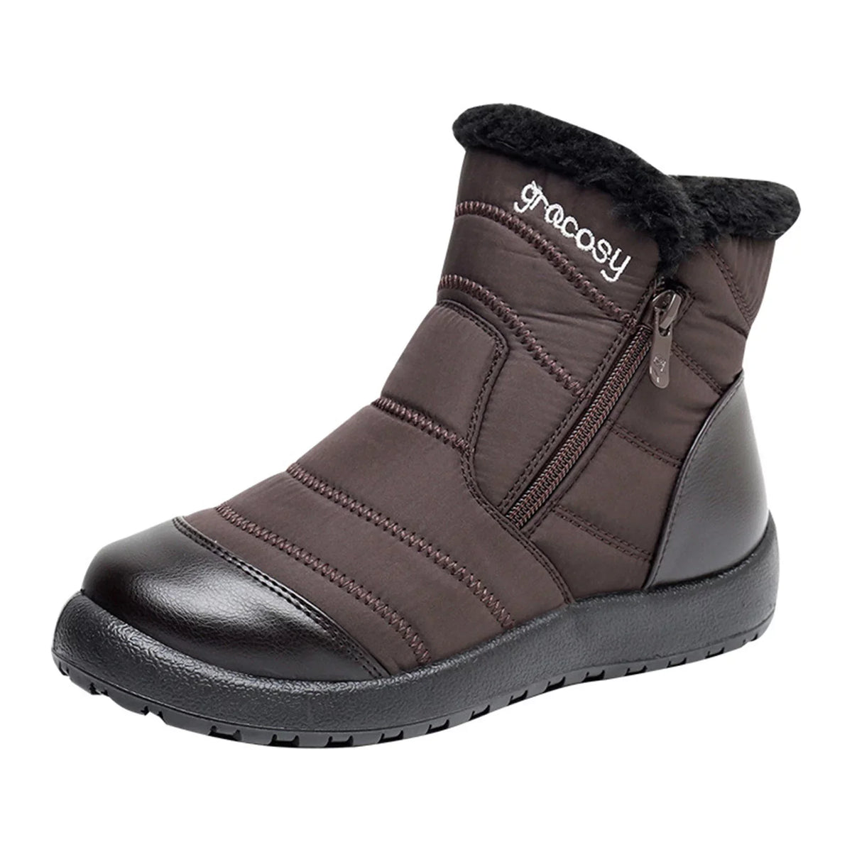 Outdoor Winter Boots Waterproof Lightweight Winter Comfortable Cotton Shoes Anti Slip Boots For Women Snow Boots Flat Boots Women Lace up Boots Girls Winter Hiking Boots Women Snow Cleats for Shoes