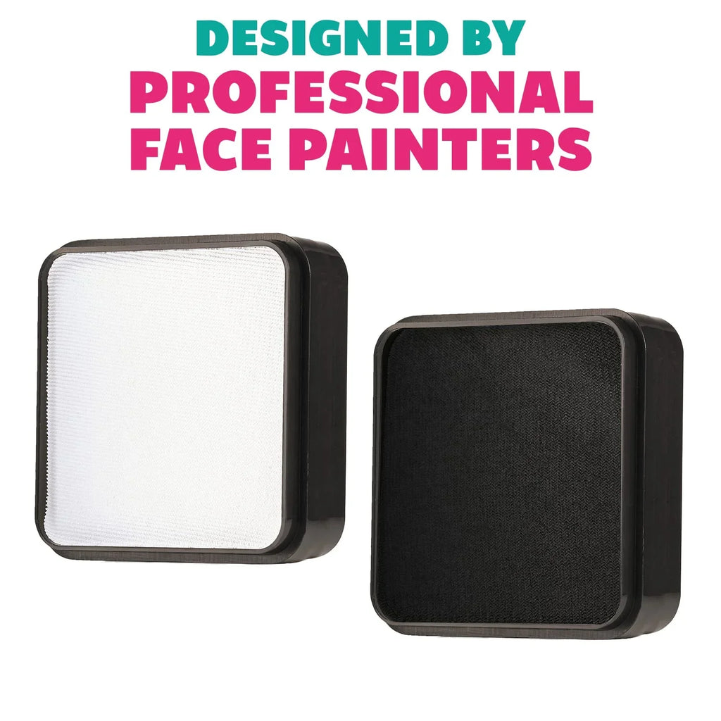 Black And White Face Paint Set, Safe Non Toxic Professional Face & Body Painting Kit For Kids Party, Adults, Cosplay, moisture Activated Paints Special Effects Makeup