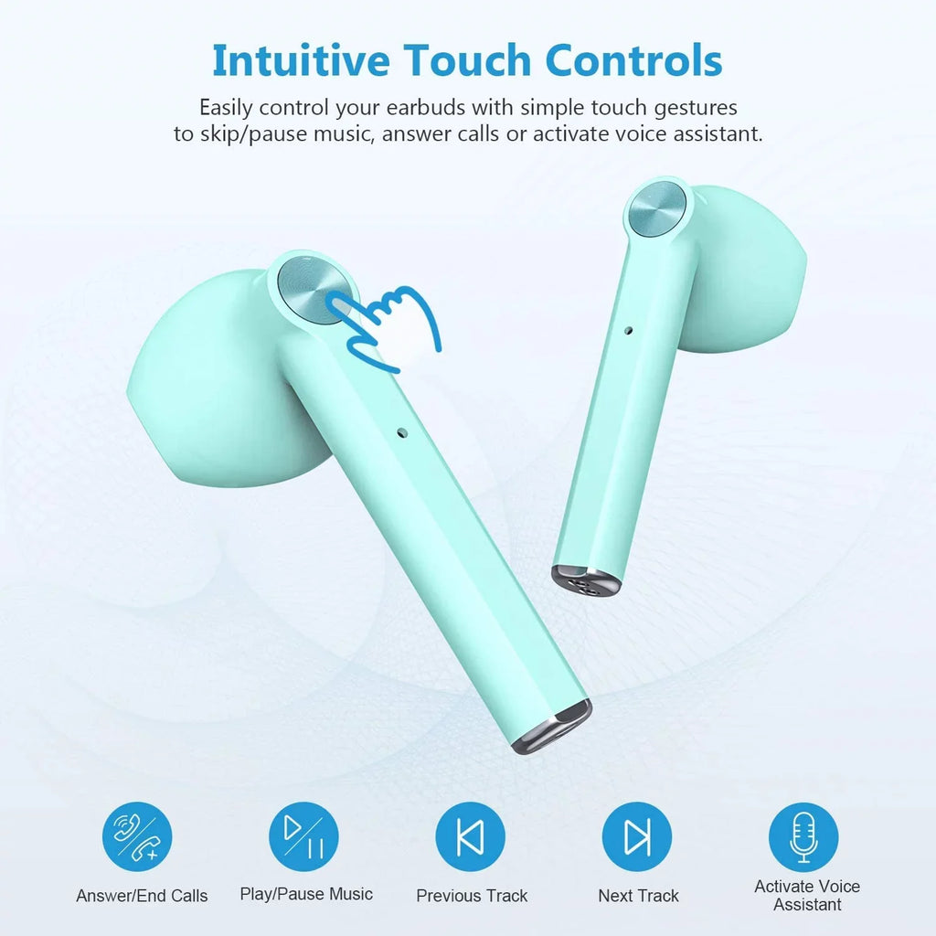 Wireless TWS Earphones for Google Pixel 7/Pro/6a/6/Pro Phones - Earbuds Headphones True Stereo Headset Hands-free Mic Charging Case  matching With Pixel 7/Pro/6a/6/Pro Models