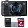 PowerShot SX740 HS 20.3MP Digital Camera Black with 64GB Memory card