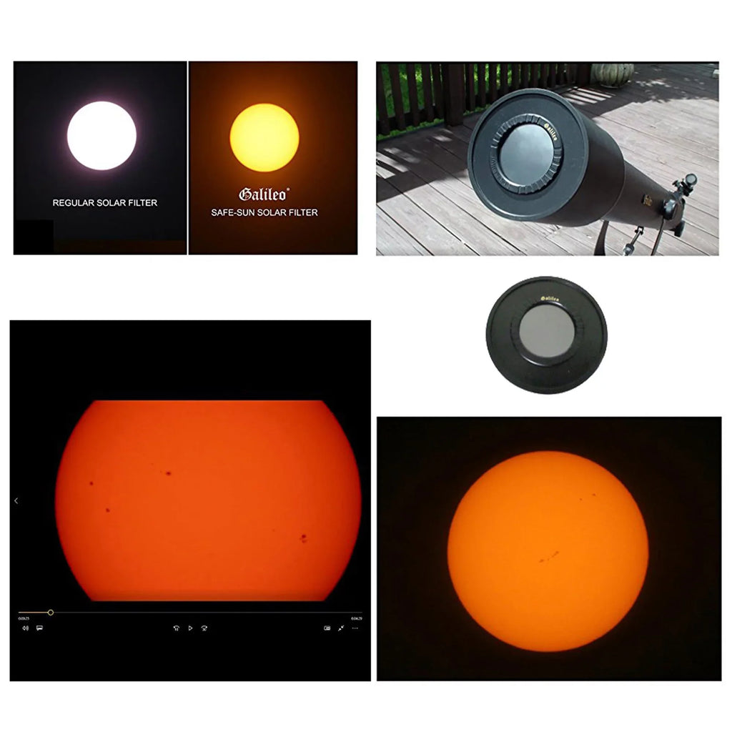 Galileo700mm x60mm Day/Night Telescope Kit plus Smartphone Adapter and Solar Filter Cap