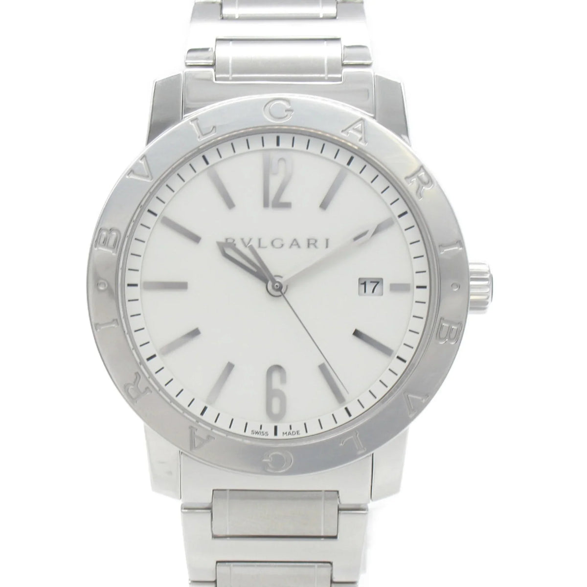 Pre-Owned BVLGARI Bvlgari Bvlgari Wrist Watch Watch Wrist Watch BB41S Mechanical Automatic White  Stainless Steel BB41S (Good)