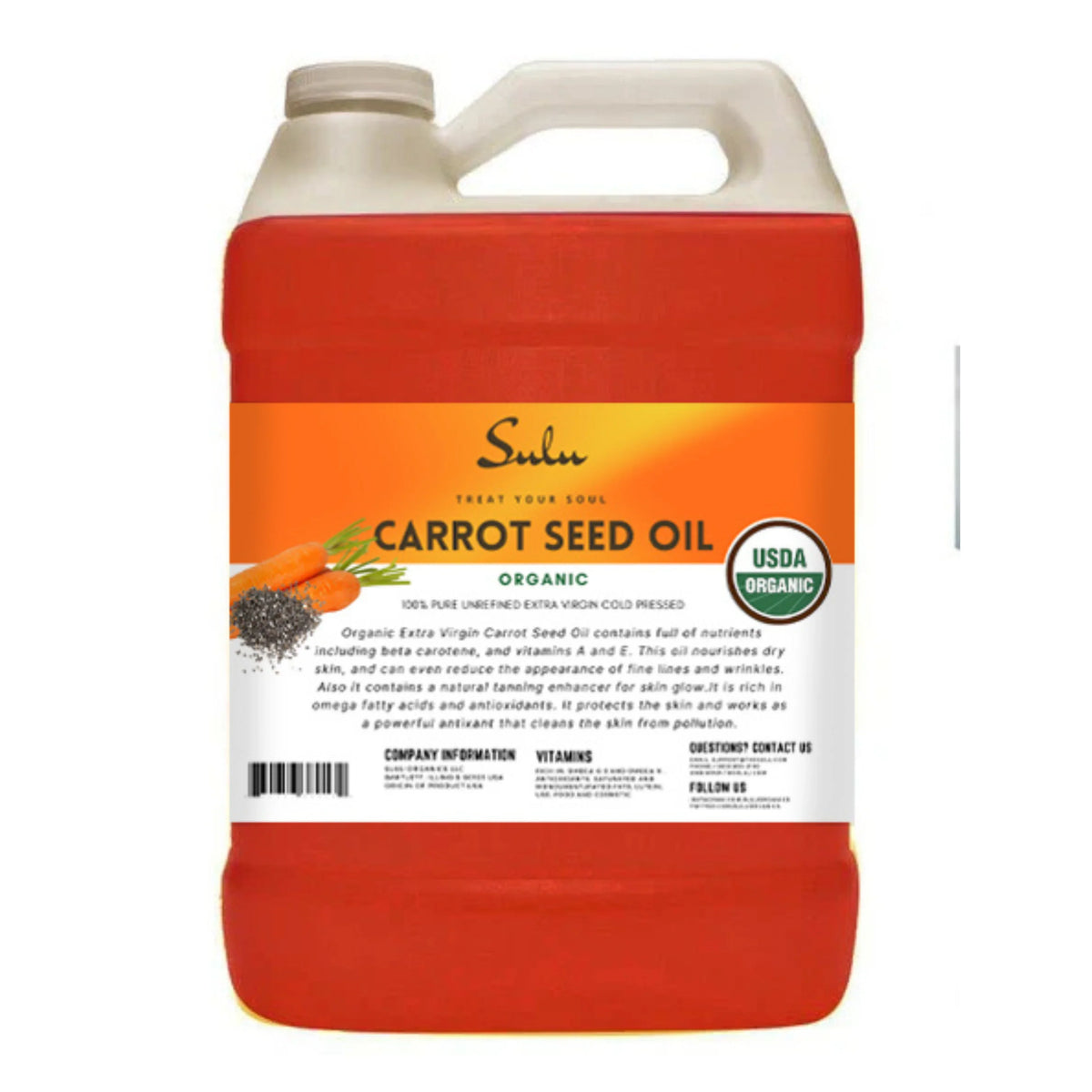 1 Gallon 100% Pure High high-grade Carrot Seed Oil Certified Unrefined Carrier Oil