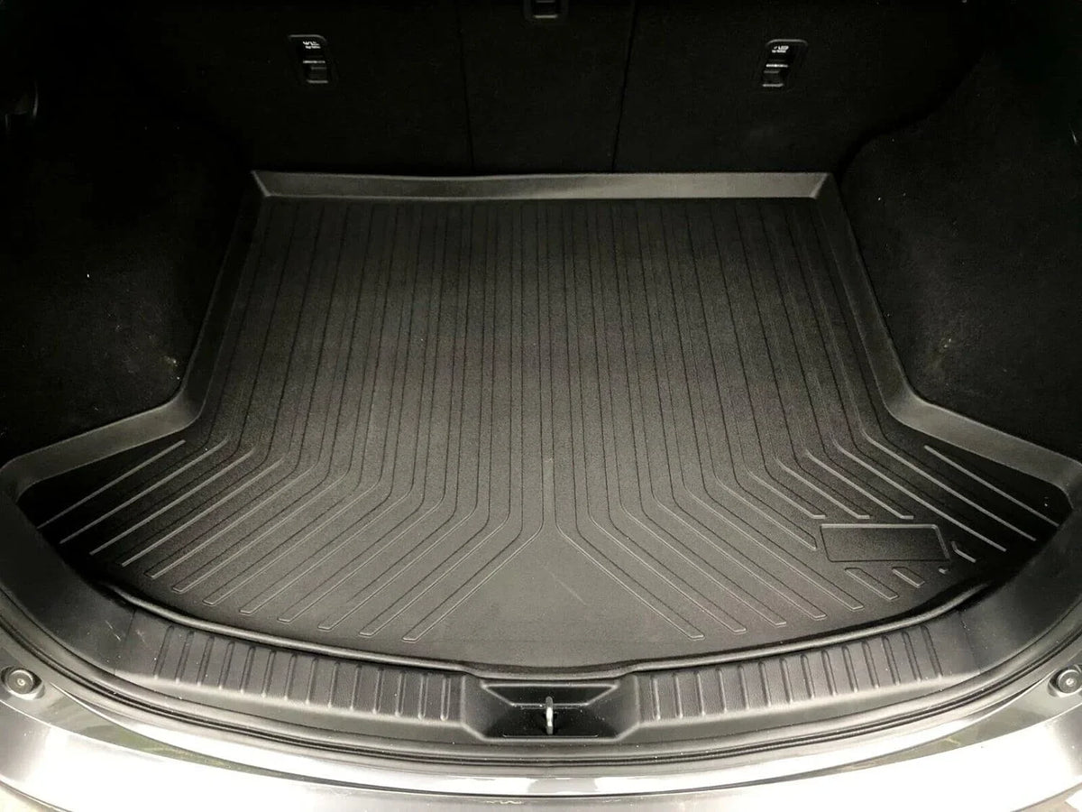 EACCESSORIES EA Cargo Liner – Trunk Mat for Mazda CX-5 CX5 2017-2023 – climate-immune Trunk Mats for Cars with Raised Lip – Non-Slip Car Trunk Mat Rubber – Easy to Install – Laser Pre-Cut Design
