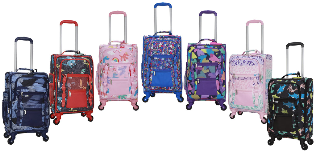 CRCKT 3 PC LET'S DINO SOAR SOFTSIDE WITH PACKING CUBE AND LUGGAGE TAG