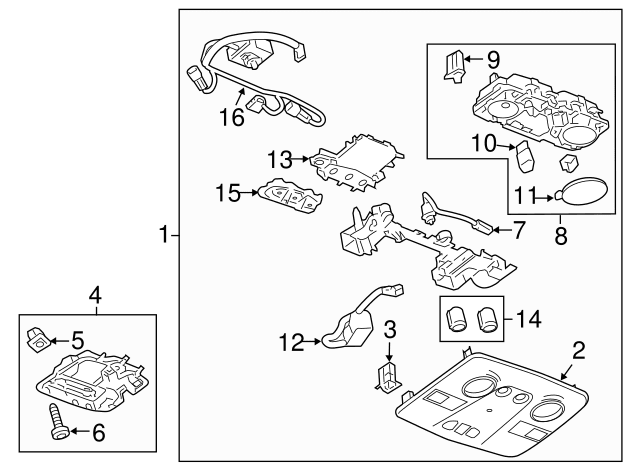 General Motors : Genuine OEM Factory Original GM, Console  - Part # 20854655