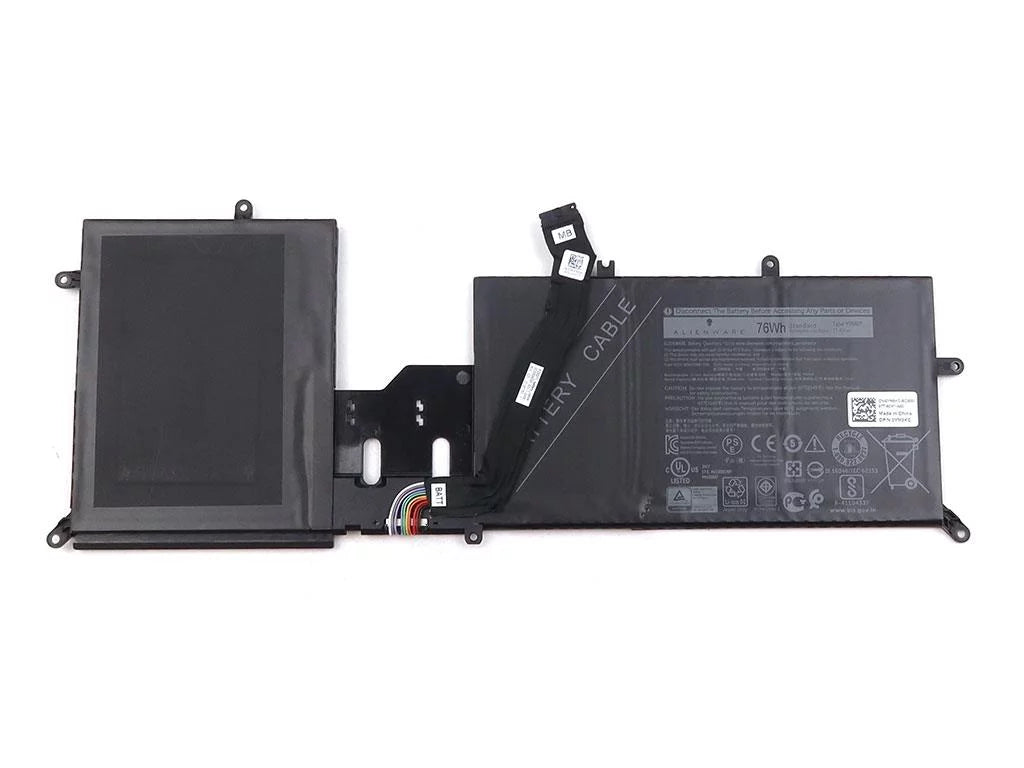 Genuine  Alienware M17 R2 11.4V 76WH 6334MAH Y9M6F Battery W/ Cable YM9KC Laptop Batteries