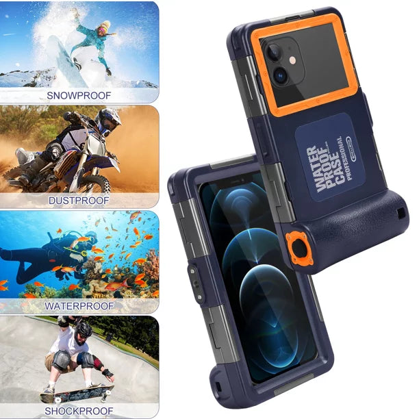 UrbanX Professional [15m/50ft] Swimming Diving Surfing Snorkeling Photo Video Waterproof Protective Case Underwater Housing for  Xperia X Performance And all Phones Up to 6.9 Inch LCD with Lanyard