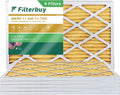 Filterbuy 8x16x1 MERV 11 Pleated HVAC AC Furnace Air Filters (6-Pack)