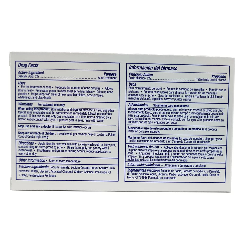 Pack of 3. 4 oz. Helps Oily Skin with Salycilic Acid. Removes Impurities and Toxins. Asepxia Charcoal Cleansing Bar Soap for Acne and Blackheads