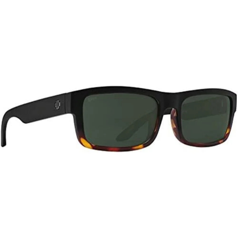 SPY Men Sunglasses Discord Lite Matte Black Tortoise Fade Gray Green Polarized