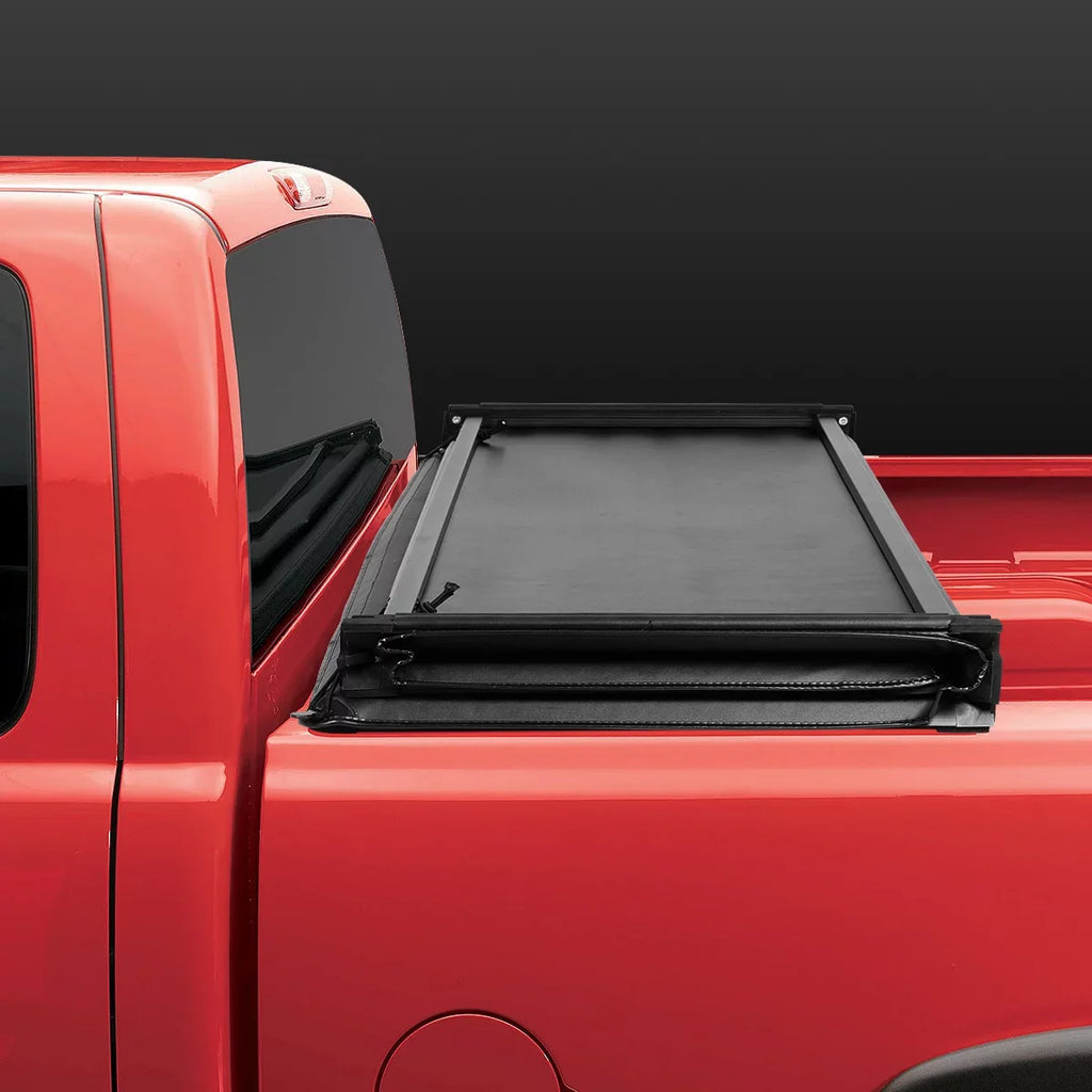 DNA Motoring TTC-TRISOFT-056 For 2007 to 2021  Tundra 5.5' Bed Fleetside Adjustable Tri -Fold Soft Top Trunk Tonneau protector 20 19 18 17 16 15 14 13 12 11 10 09 08
