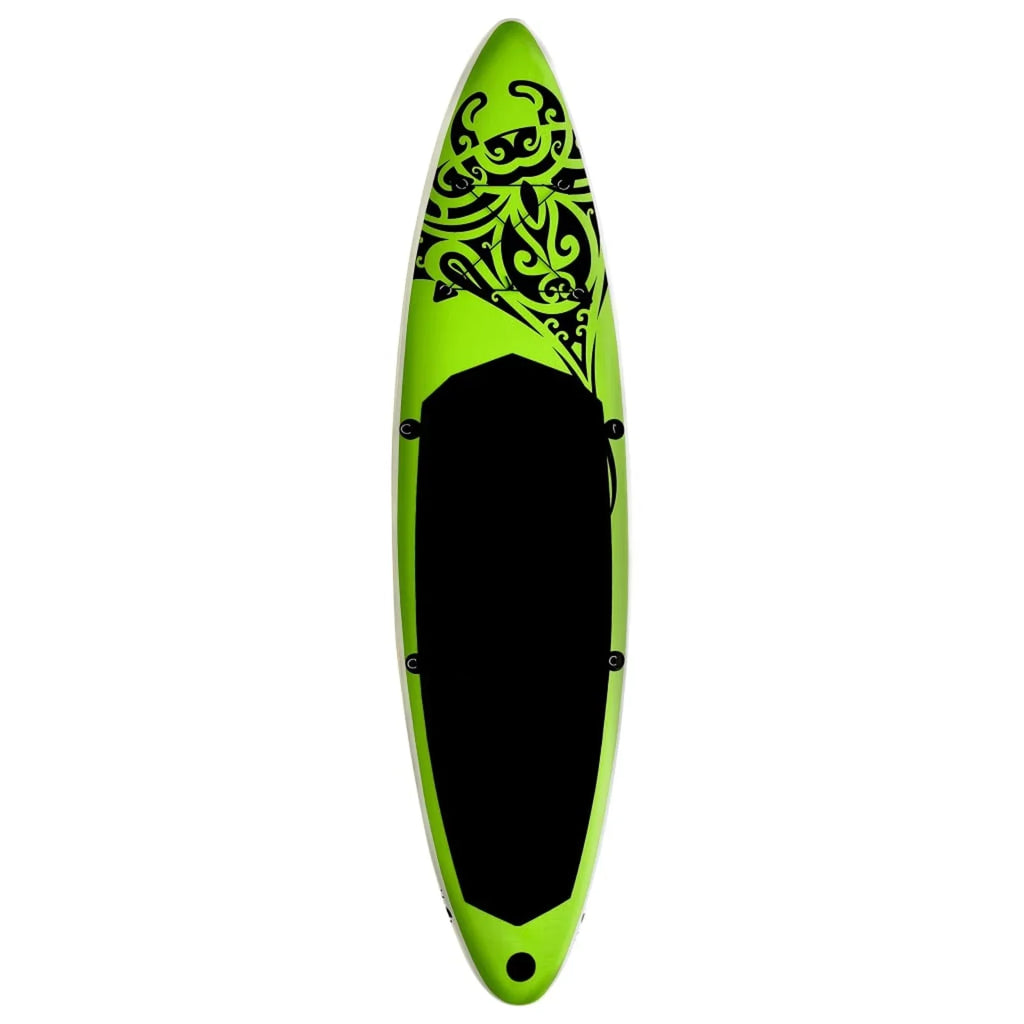 Dcenta Inflatable Paddleboard Set Beach Surfing Board with Oar, Fin, Hand Pump,  Kit and Carrying Bag Surfboard for Adults 144.1 x 29.9 x 5.9 Inches (L x W x H)