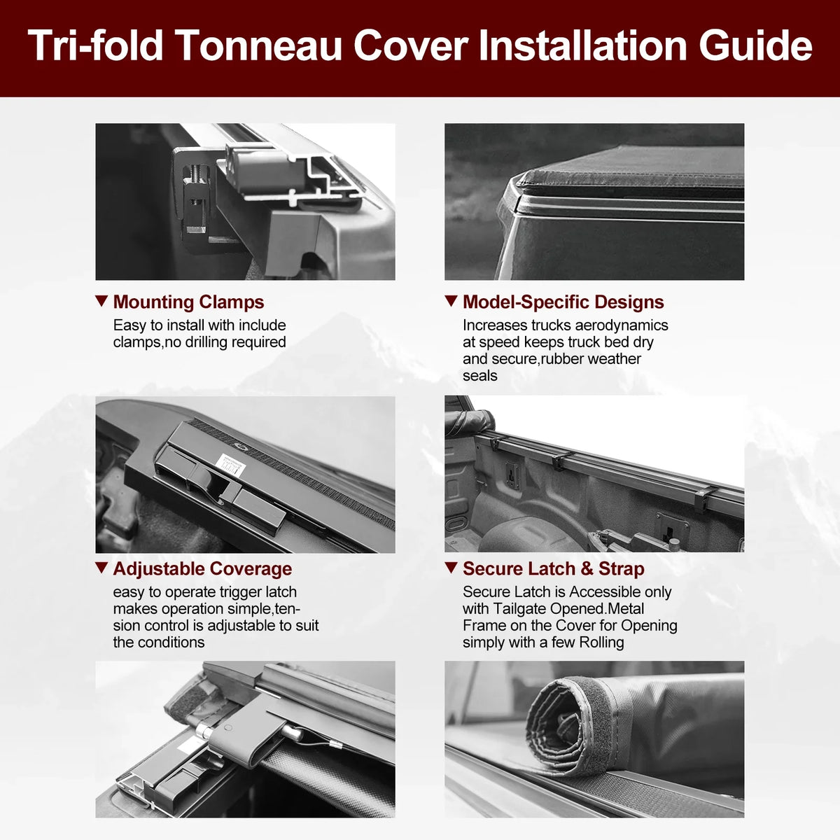 Kikito Vinyl Soft Roll-Up Tonneau protector Truck Bed for 2022-2024 Tundra 5.6FT (66.7") Bed w/o Trail Edition (for Models Without The Deck Rail System)