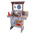 KidKraft Spin & Reveal Wooden Grill & Play Kitchen with moisture-Reveal Food & 21 Accessories