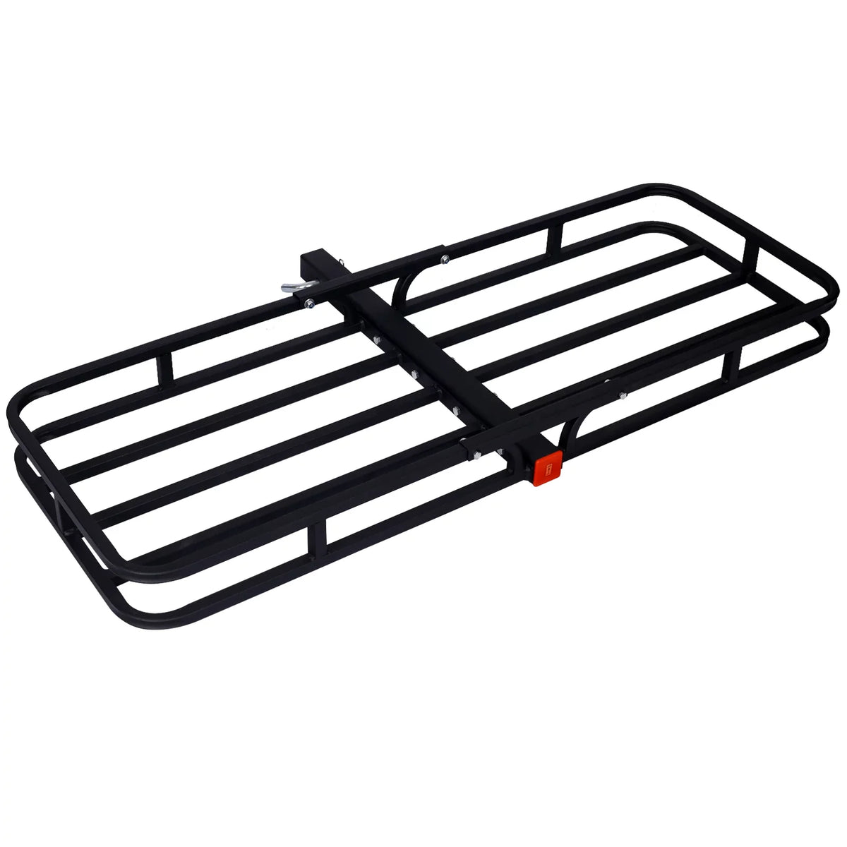 Hitch Mount Cargo Carrier, Rear Steel Cargo Rack Luggage Basket Rack with 2" Hitch Receiver for RV's, Trucks, SUV's, Vans, Cars - 500-lb Load Capacity, Black
