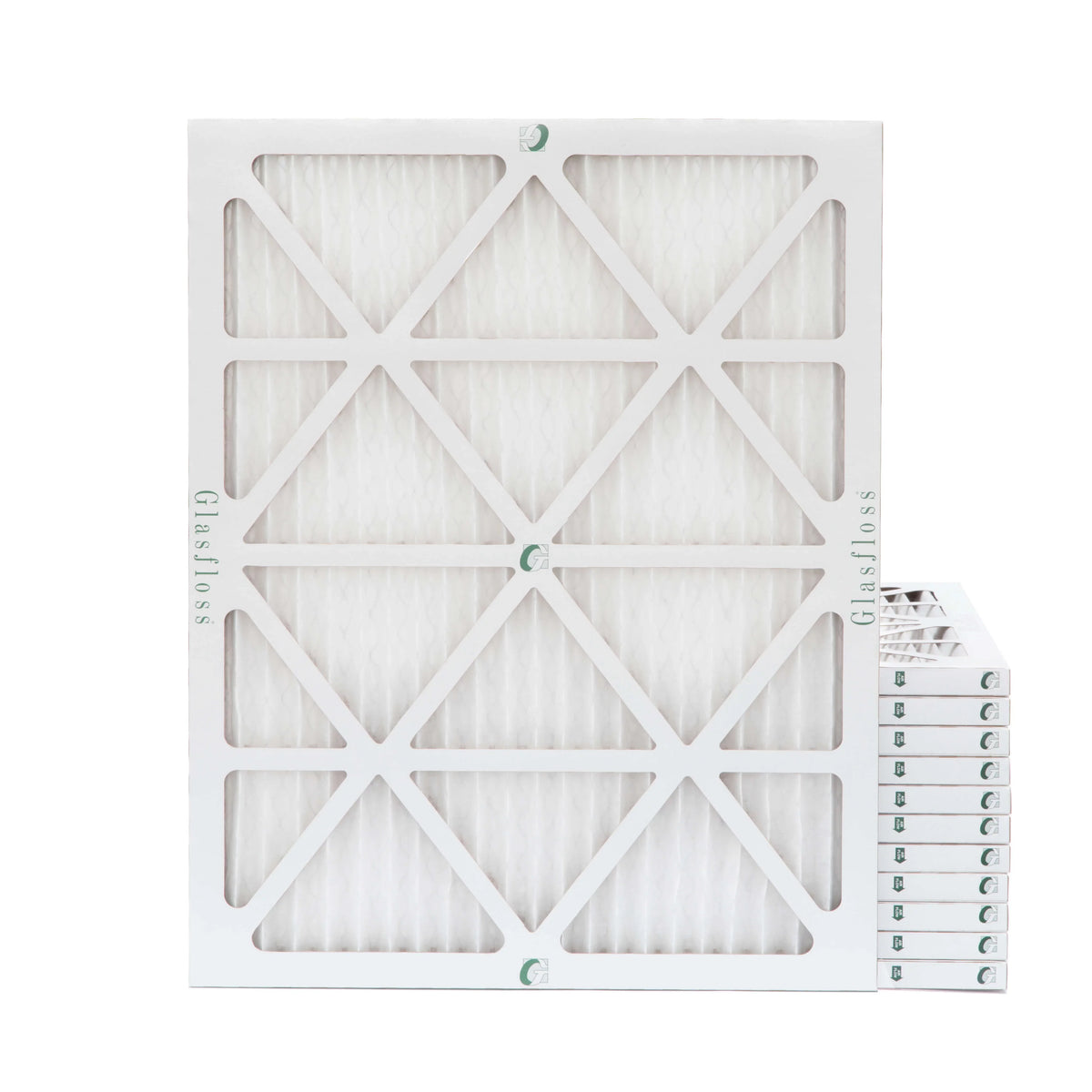 Replacement filters for Carrier, Payne, & Bryant.. Case of 12. 16-3/8 x 21-1/2 x 1 MERV 10 Pleated Air Filters by Glasfloss
