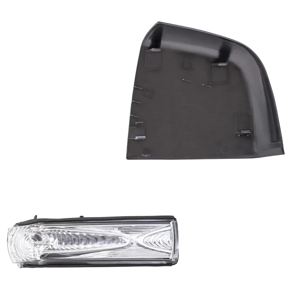 Brock Aftermarket Replacement Passenger Right Door Mirror protector Paint To Match Gray And Turn Signal Light Set suitable With 2015-2021 RAM Promaster City SLT/Tradesman SLT